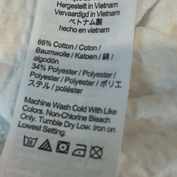 J. Crew White Seersucker Wide leg Drawstring Waist Coastal Beach Pants Size S - Picture 6 of 10